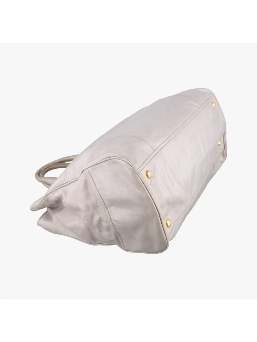 Prada Calf Shine Cles I Beige Leather Shoulder